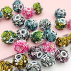 17mm Rose Fancy Bead (Dark Colors) (5pcs)