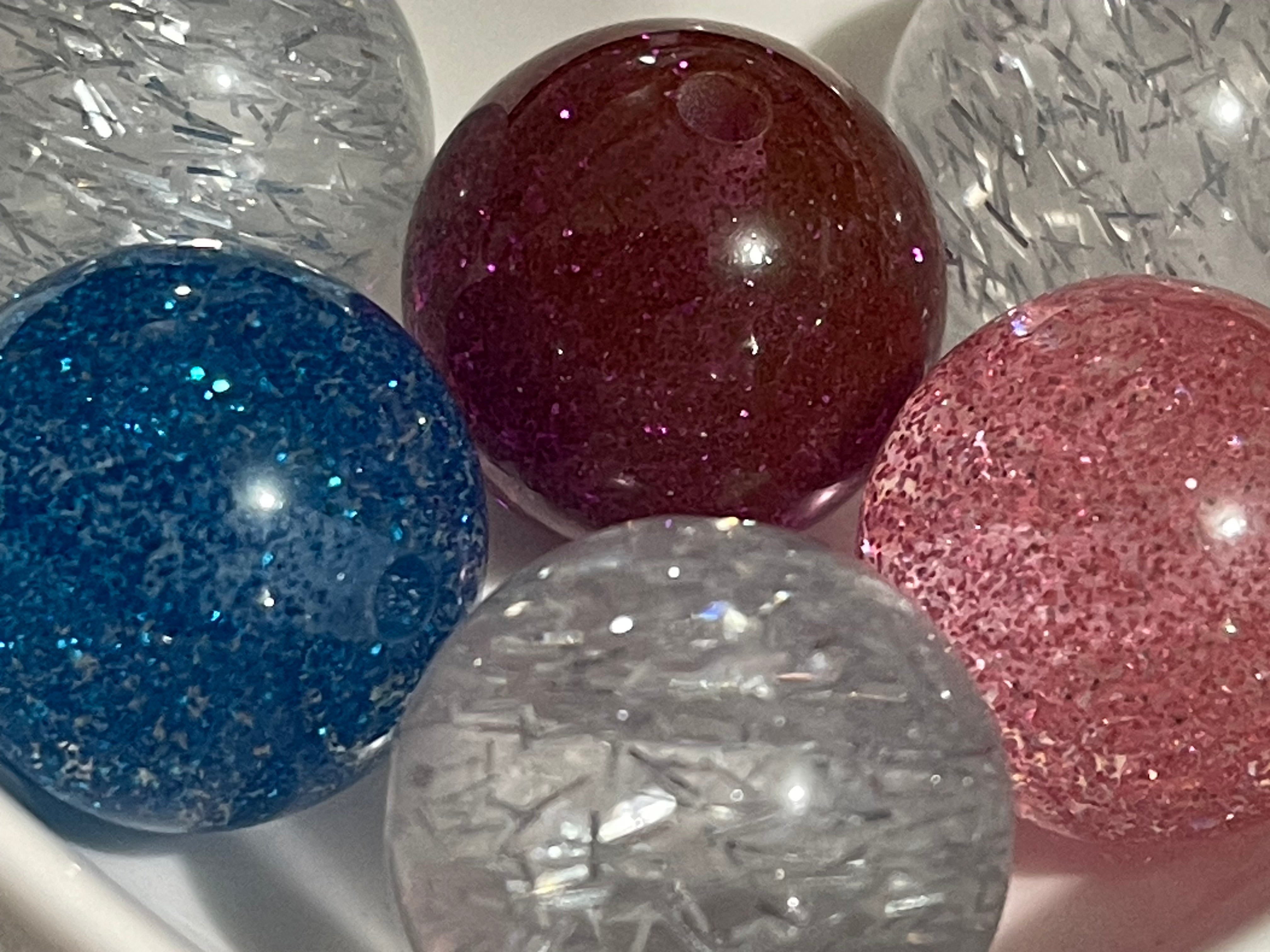 20mm Glitter Acrylic Beads Mix (10pcs)-C11 Secondary image