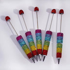 Rainbow Rhinestone Clay Pens