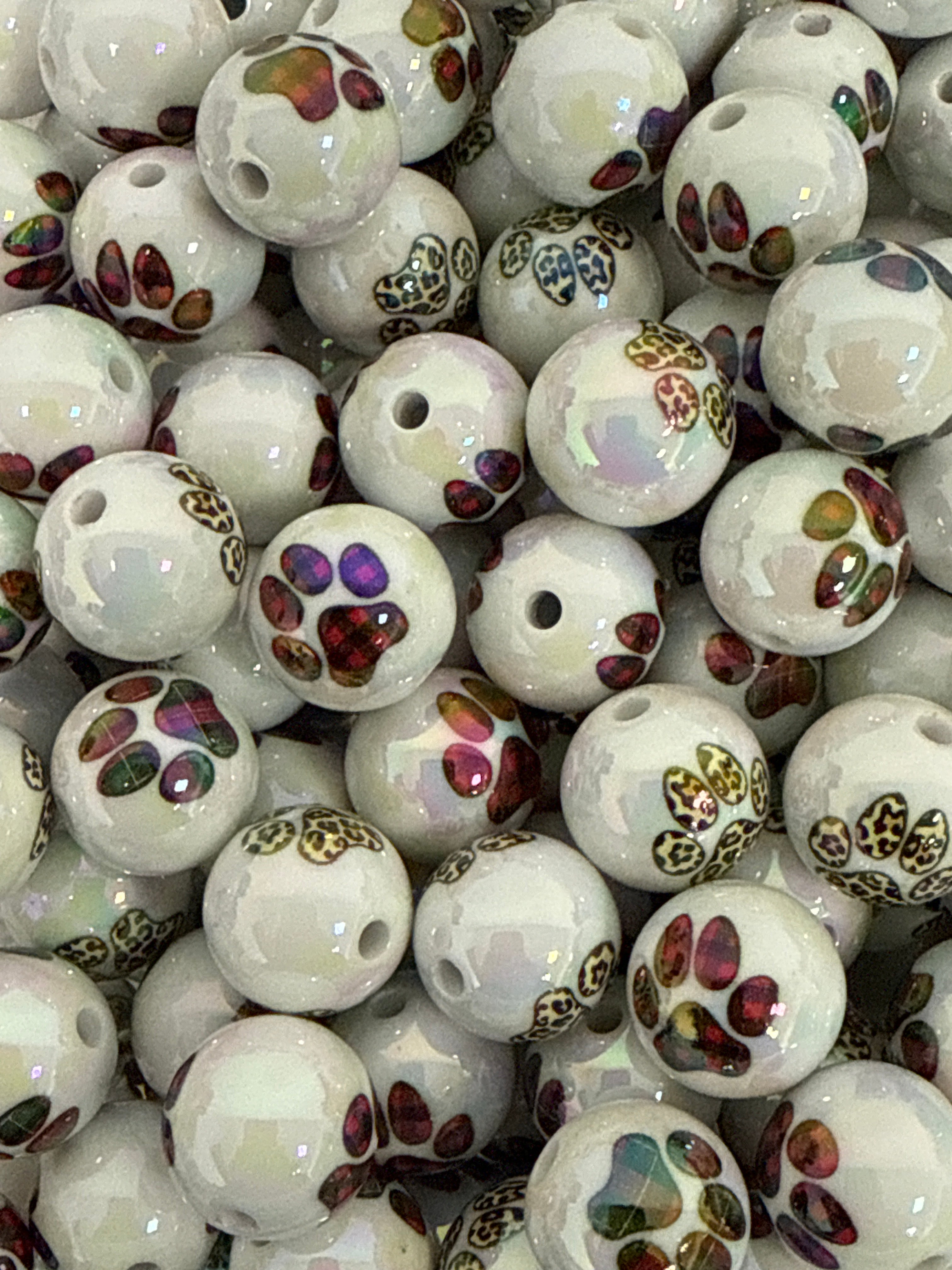 16mm Paws Beads Mix -D2 Secondary image
