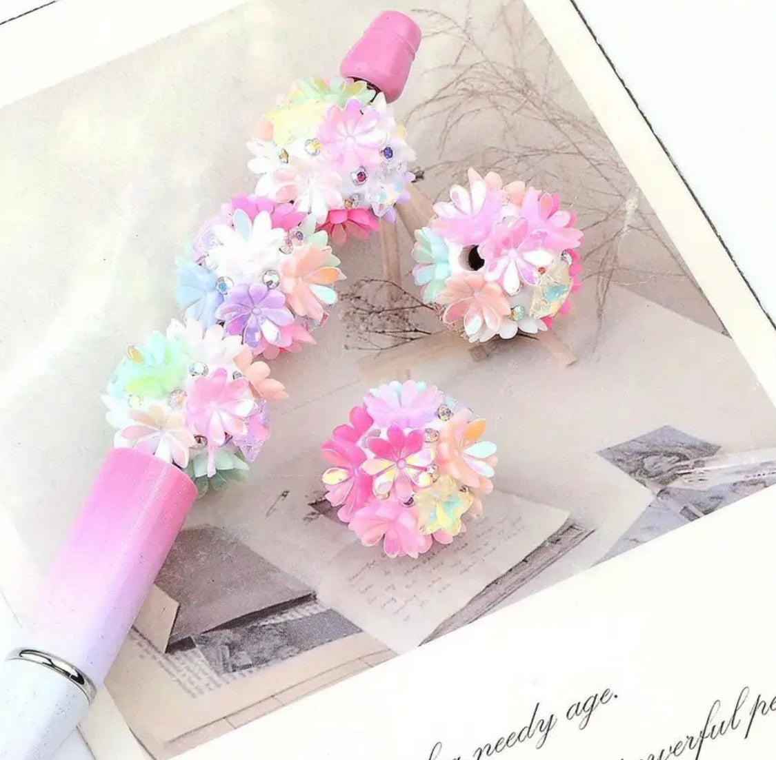 16mm Multicolor Daisy Fancy Beads