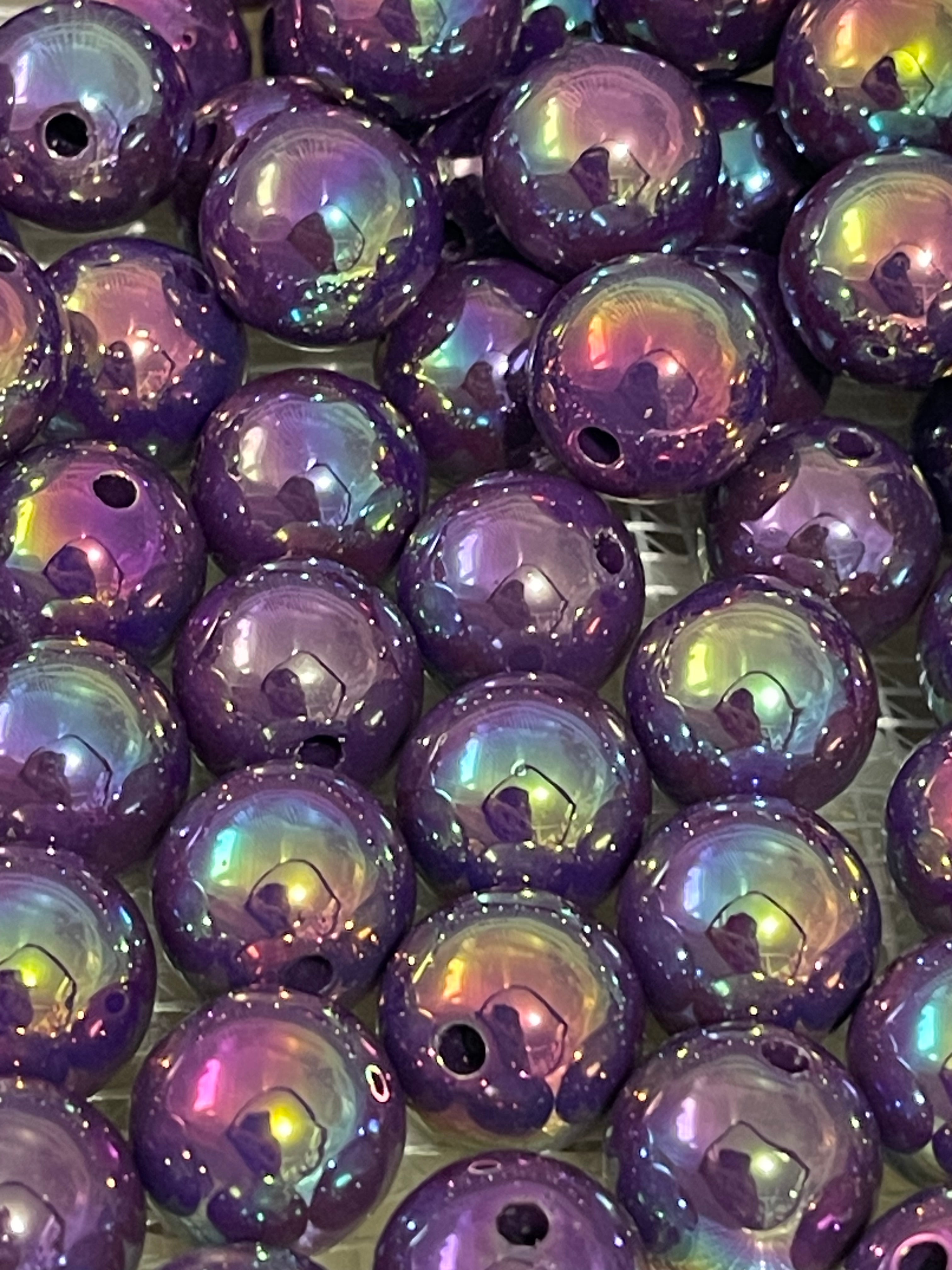 16mm UV Covered Beads Mystic Purple-M9