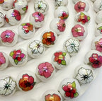 16mm Hibiscus Flowers Beads Mix-H3
