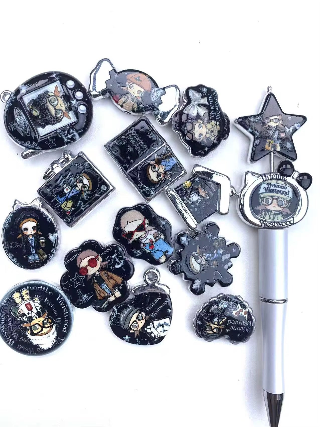 Doll Designer Westwood Acrylic Beads Mix-AA5