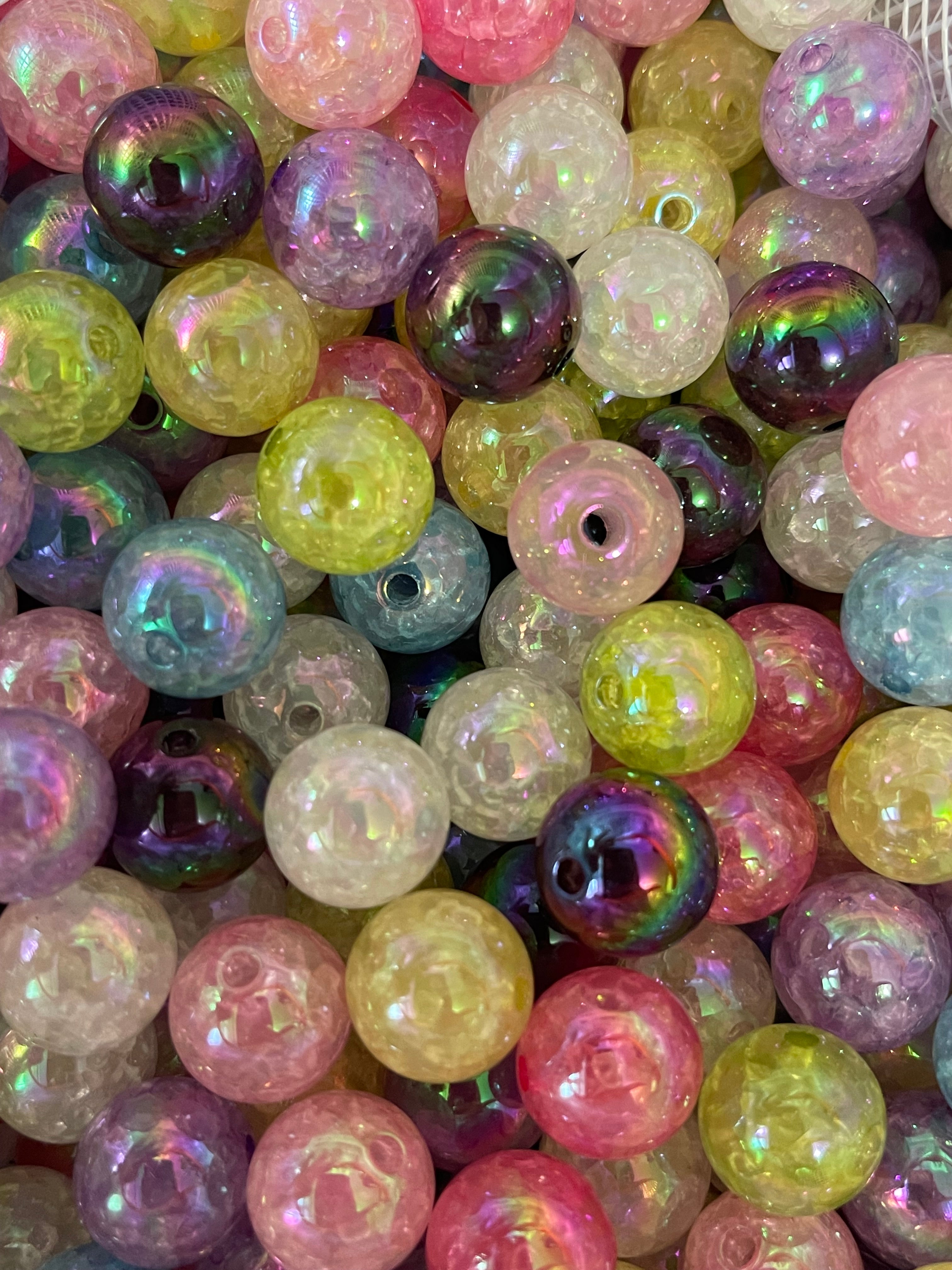 16mm Cracked Luminous Beads Mix-A15 Main image
