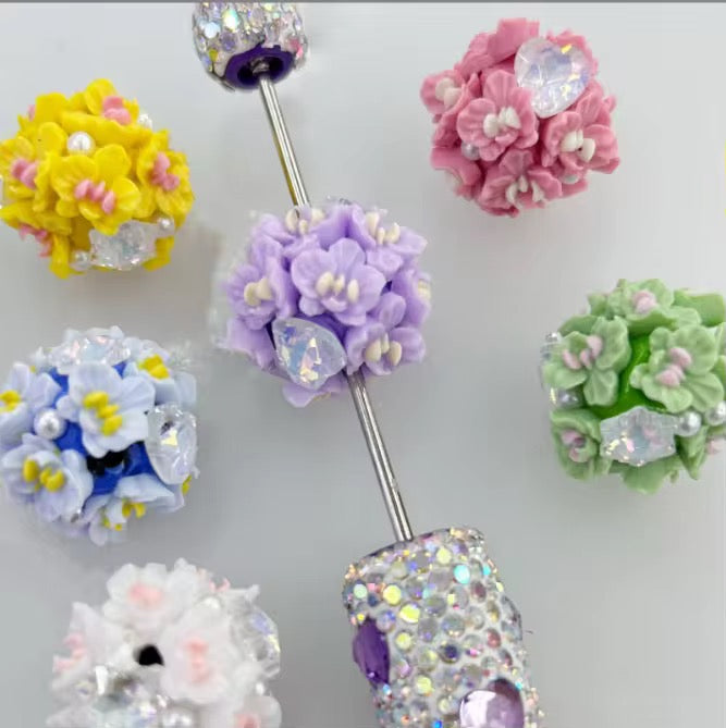 17mm Orchid Flower Fancy Bead  Mix (5pcs) Secondary image