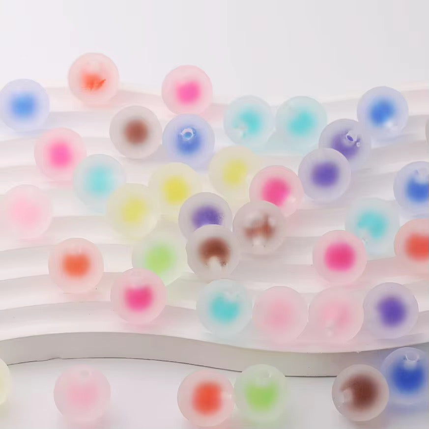 16mm Bright Color Matte Double-layer  Beads