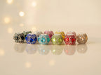 17mm Crystal Hearts and Rhineston Fancy Bead  Mix (5pcs)