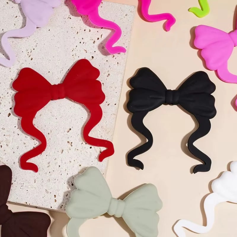 Big Silicone Solid Color Bow