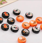 16mm Halloween Print Flat Beads Mix