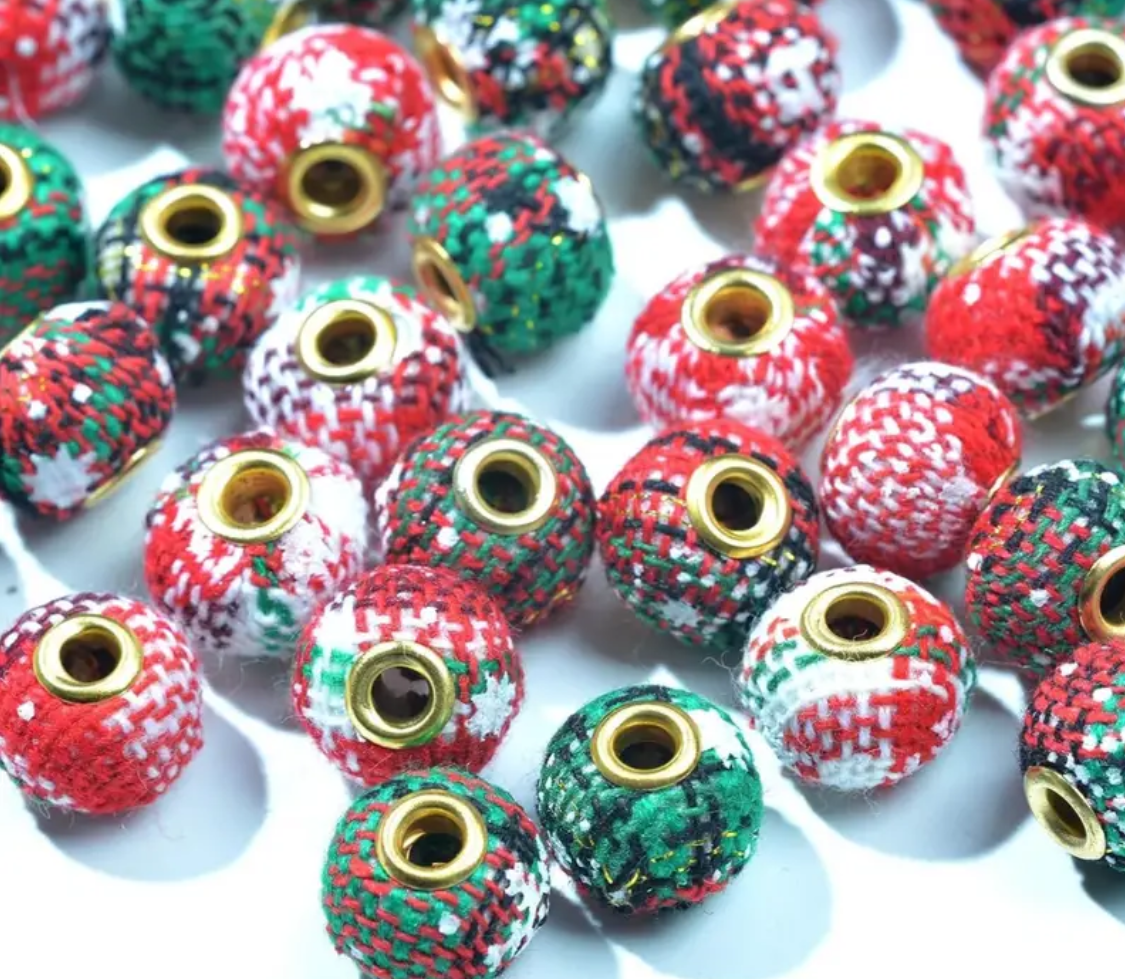 14mm Christmas Plaid Bead🫶🏽 Secondary image