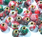 14mm Christmas Plaid Bead🫶🏽