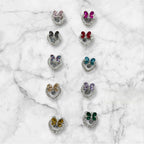 28mm  Alloy Rhinestone Heart Beads