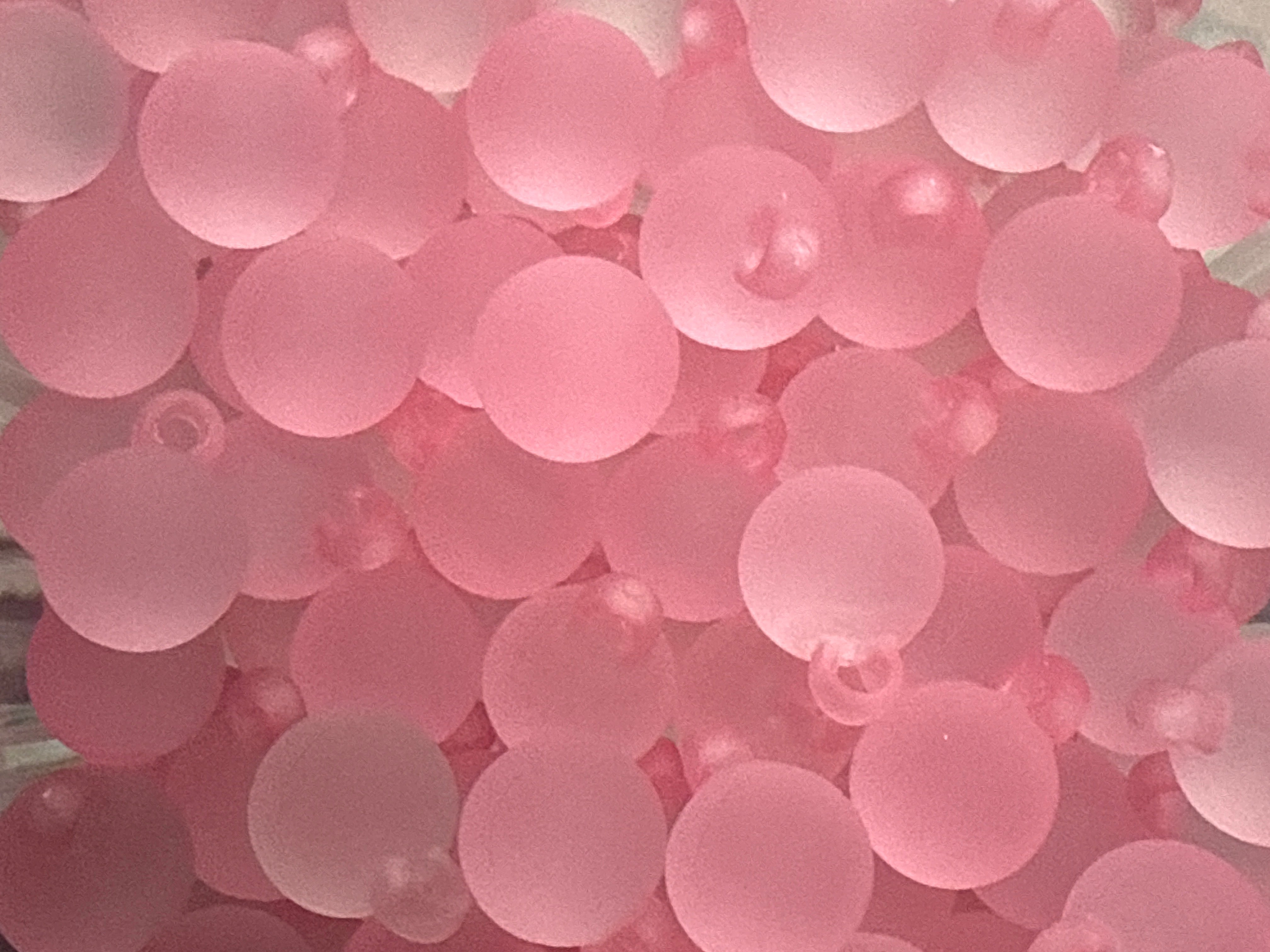 16mm Frosted Solids Pendant Beads (Single Color and Mix) Secondary image
