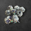 Fancy Rose Beads with Rhinestone Dangle Heart