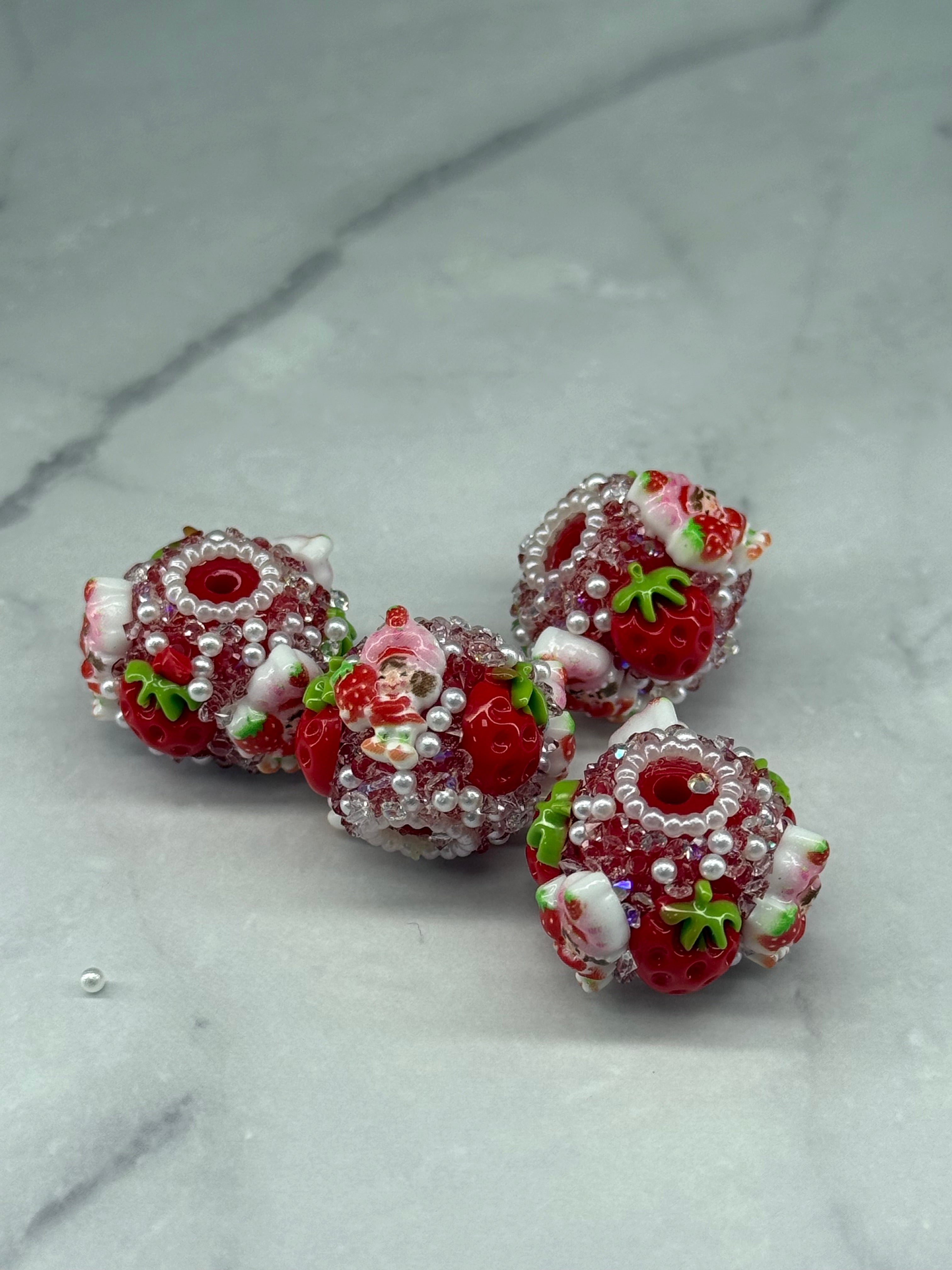 18mm Rhinestones Sugar Character Beads