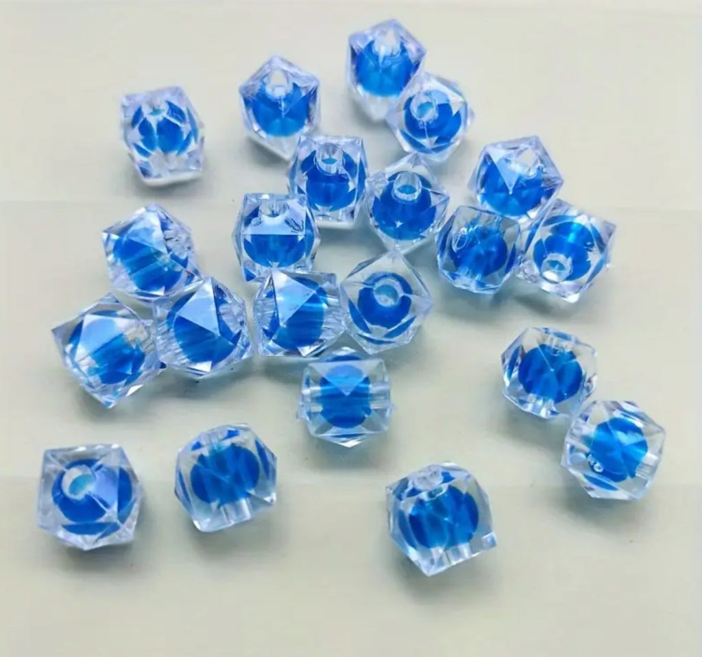 8mm Double Layer Hexagon Small Acrylic (Single Colors)