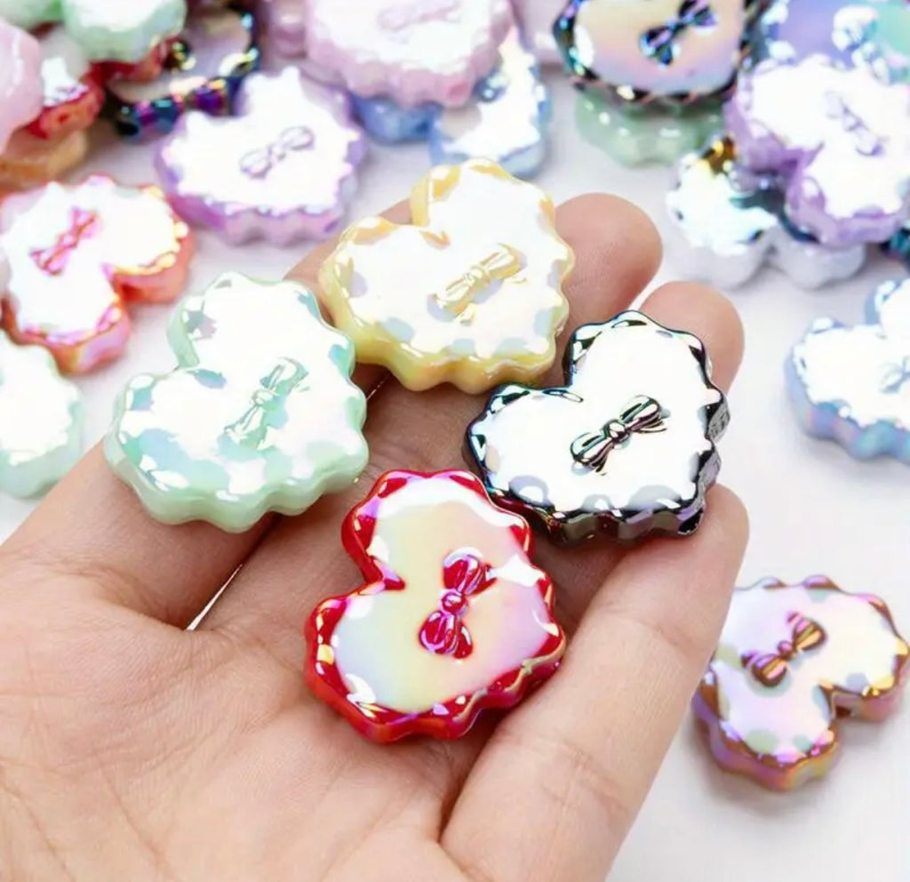 Wavy Heart Beads Mix-X7