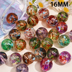 16mm Watercolor Paint Spatter Clear Colors Beads Mix-EE17