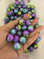 18mm Foil Peacock Colored Bead-🎡