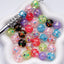 16mm UV Coating Multi-Color Shiny Heart Flakes Inside Round Acrylic Beads-A1