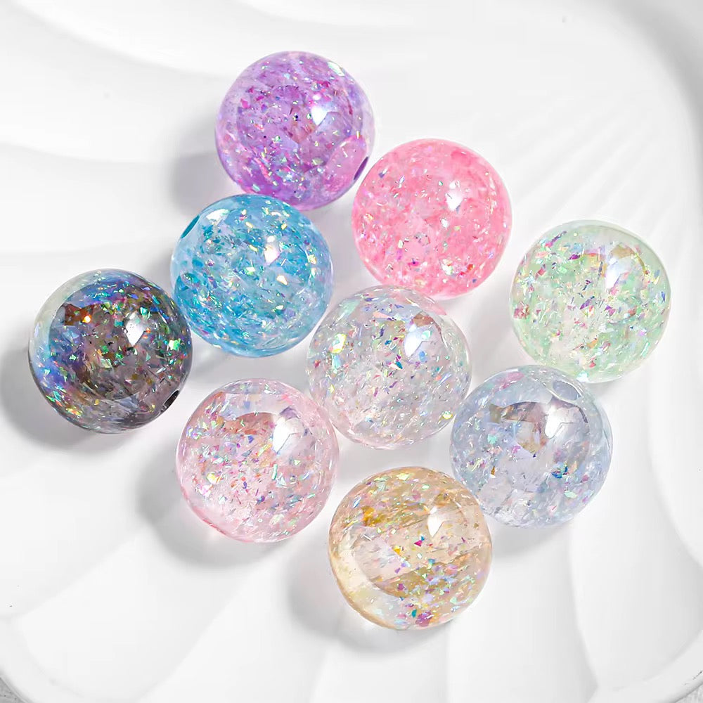 16mm Luxury Super Glitter Flakes Beads-L16 Main image
