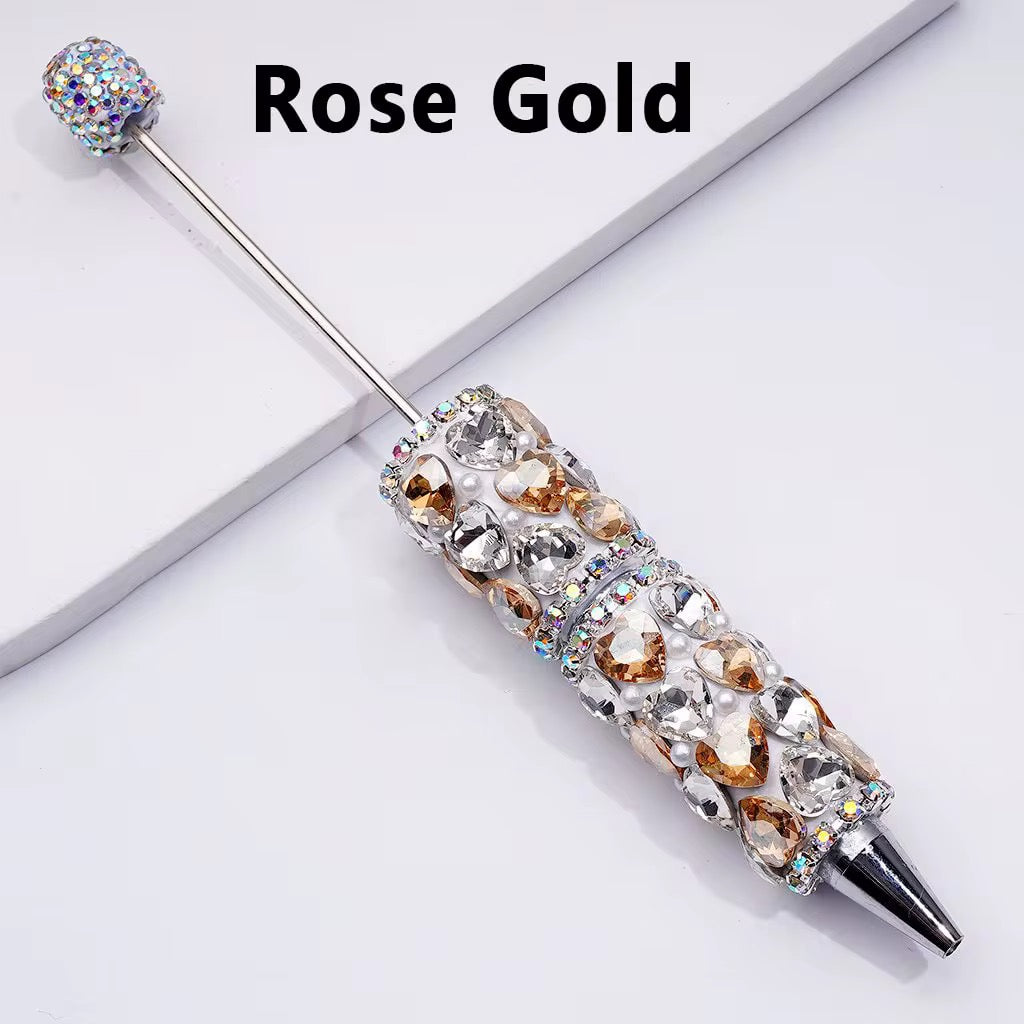 Crystal Heart Rhinestone Beadable Pens