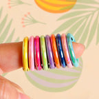 1” Circle Spring Snap Hood For Keyrings and Keychains in AB Bright Colors (20 pcs)🫶🏽