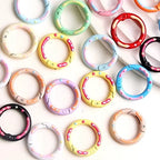 Hand PaintedMetal Round Buckle Keyring (20pcs)