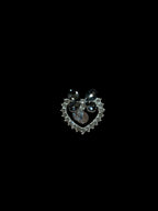 28mm  Alloy Rhinestone Heart Beads