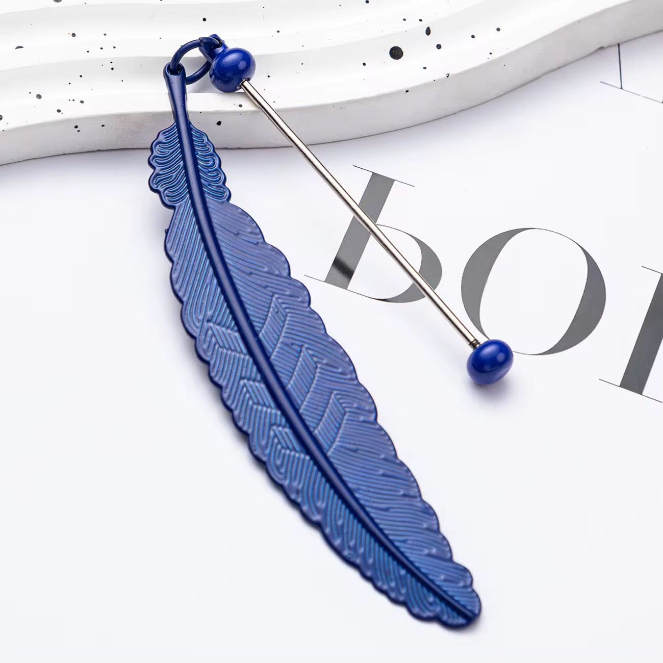 Feather Beadable Bookmark