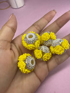 18mm Big Rose and Rhinestone Beads
