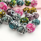 17mm Rose Fancy Bead (Dark Colors) (5pcs)
