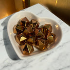 16mm Metalic Hexagon Beads Single Color