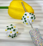 16mm Fancy Clay Daisy and Stone Beads-S6