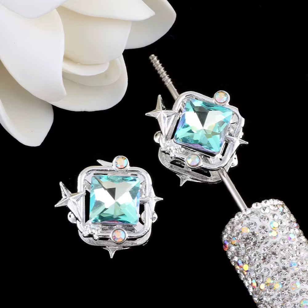 16mm Diamond Star Metal Rhinestone Beads
