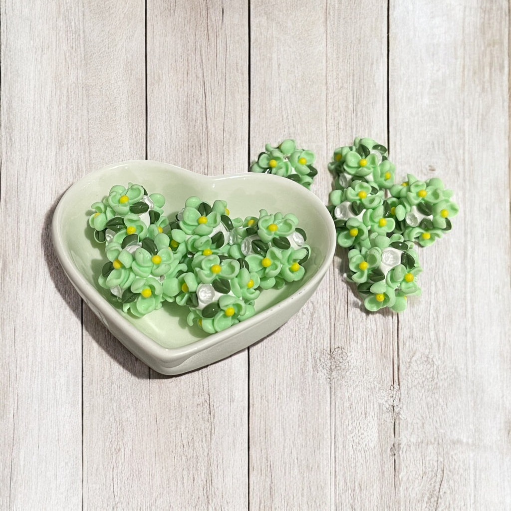 16mm Fancy Flowers and Stone Beads