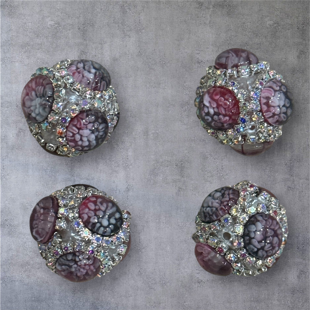 21mm Rhinestone w Gradient Cristal Beads
