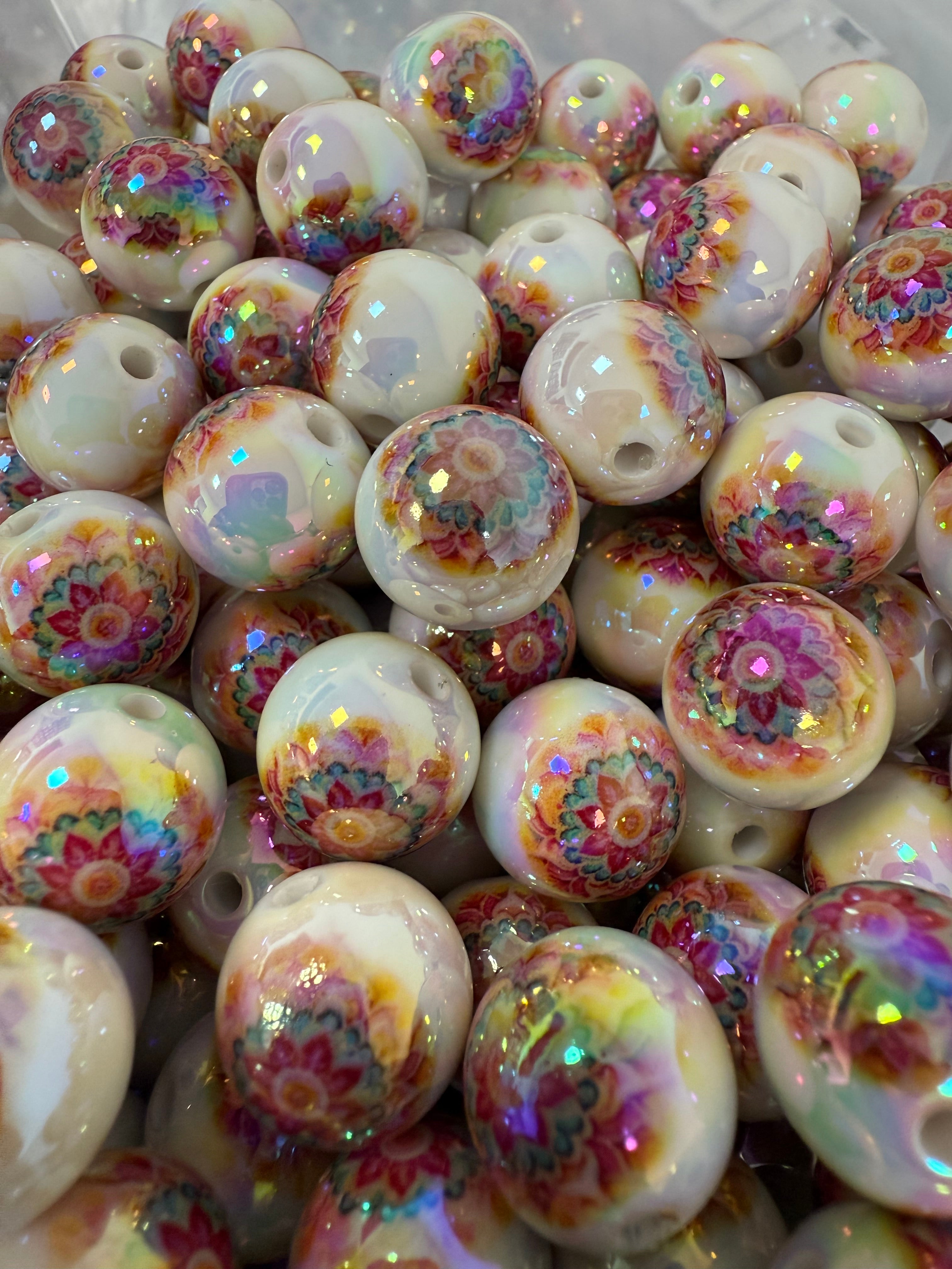 16mm Mandala Print Beads-V6 Main image