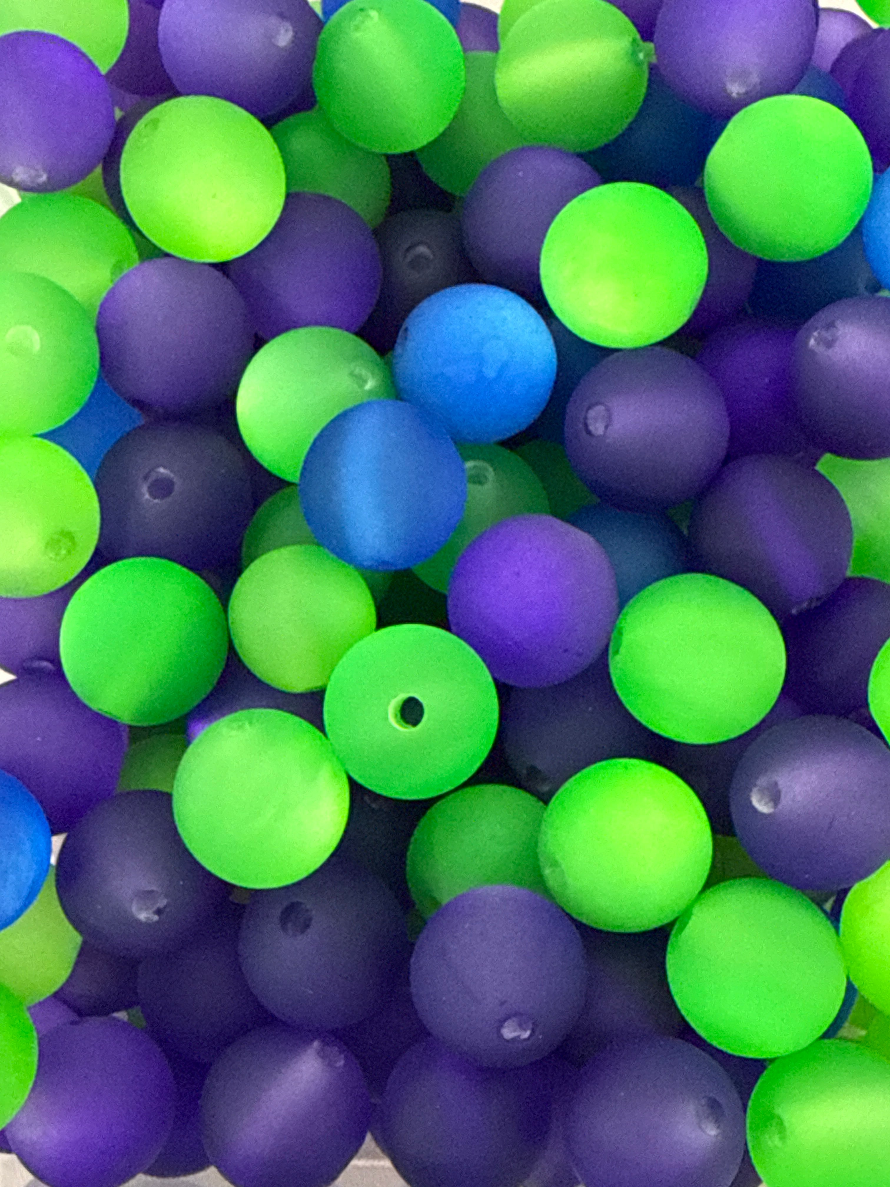 16mm Frosted Cat Eye Peacock Colors-B1 Main image
