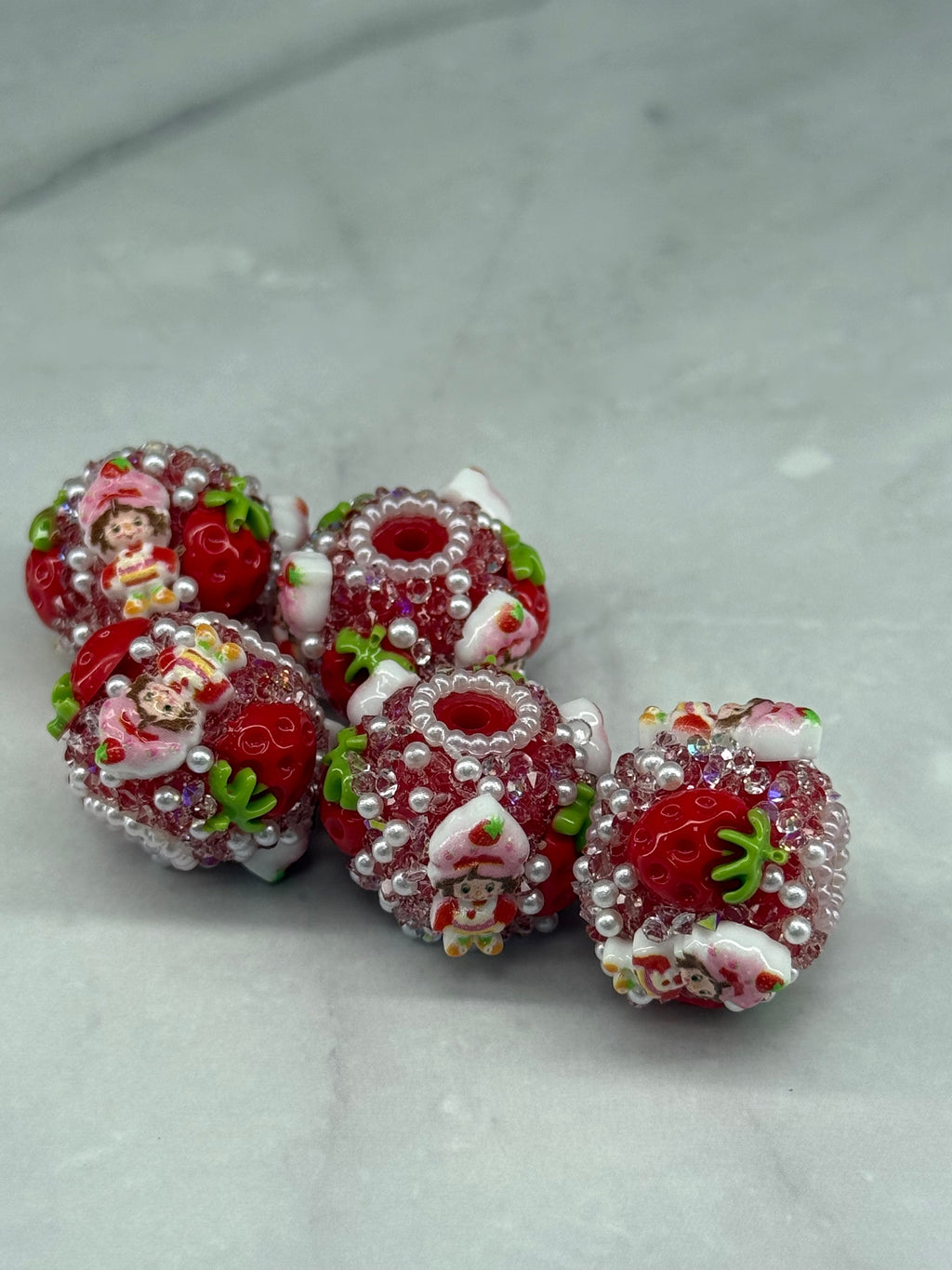 18mm Rhinestones Sugar Character Beads