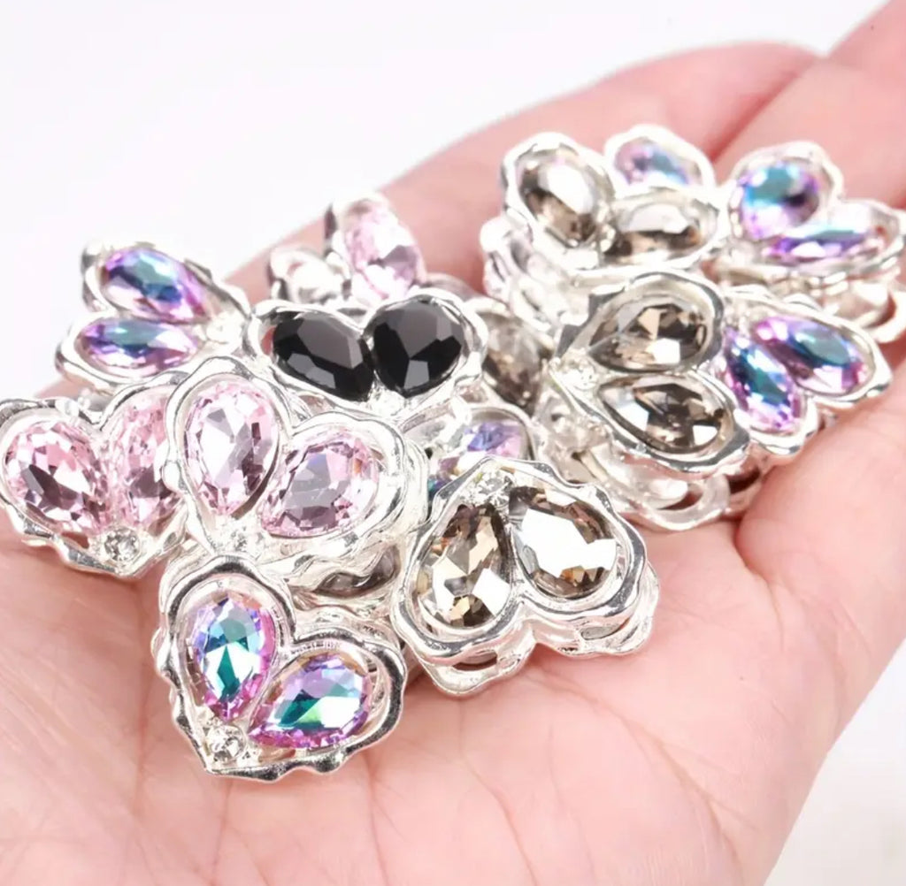 Rhinestone Alloy Hearts