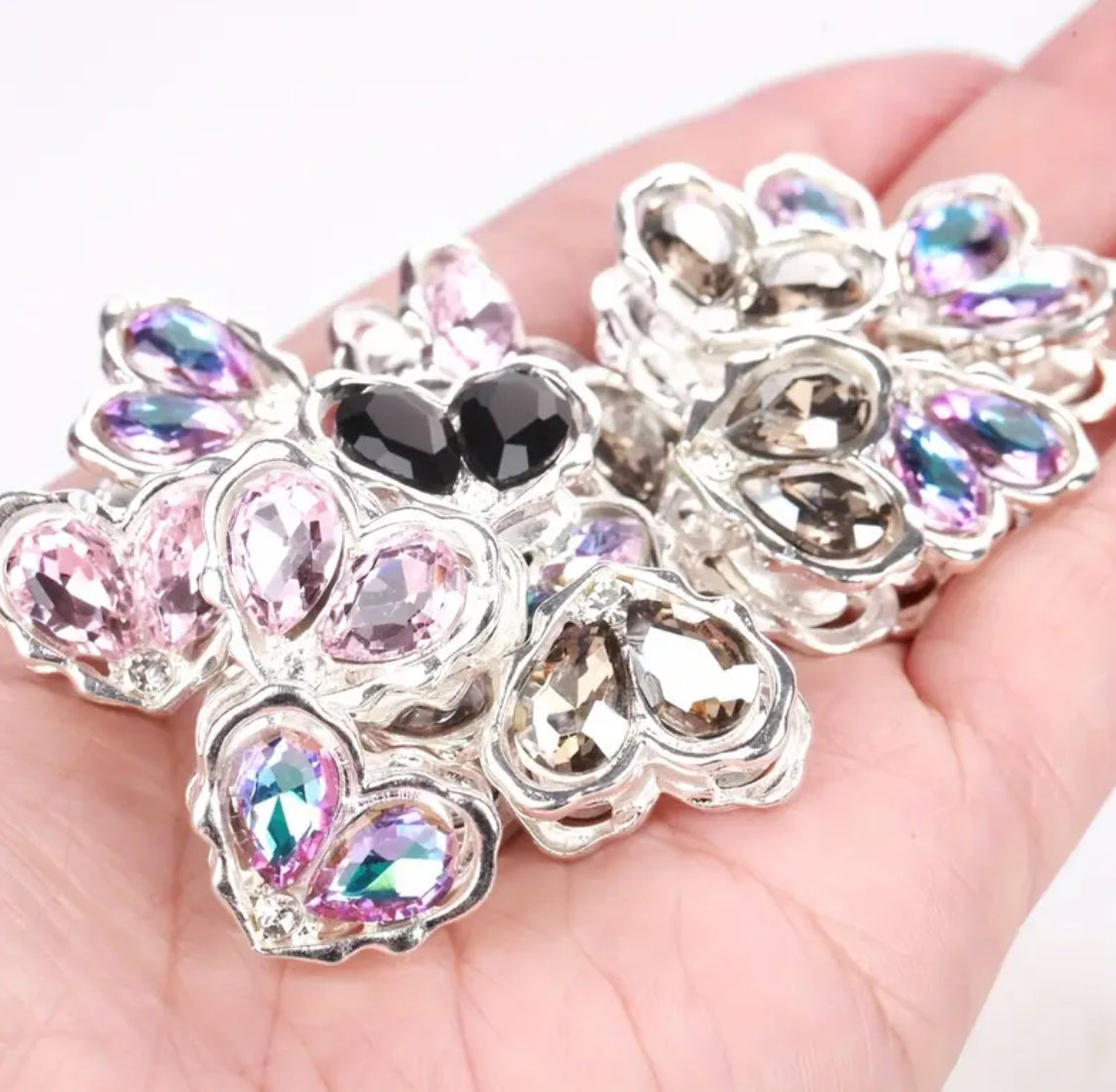 Rhinestone Alloy Hearts