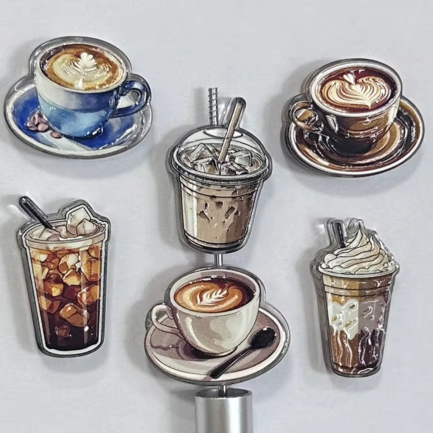 Coffee Acrylic Shaped Beads Main image