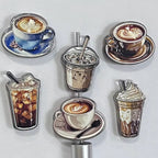 Coffee Acrylic Shaped Beads