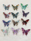 Water Paint Art Clear Butterfly Focal Bead Clear Mix (10Pcs)