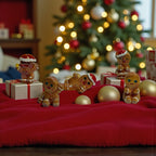 3D Christmas Gingerbread Man Beads (5pcs)