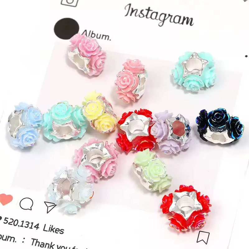 10mm Rose Spacer( (10pcs)-S15