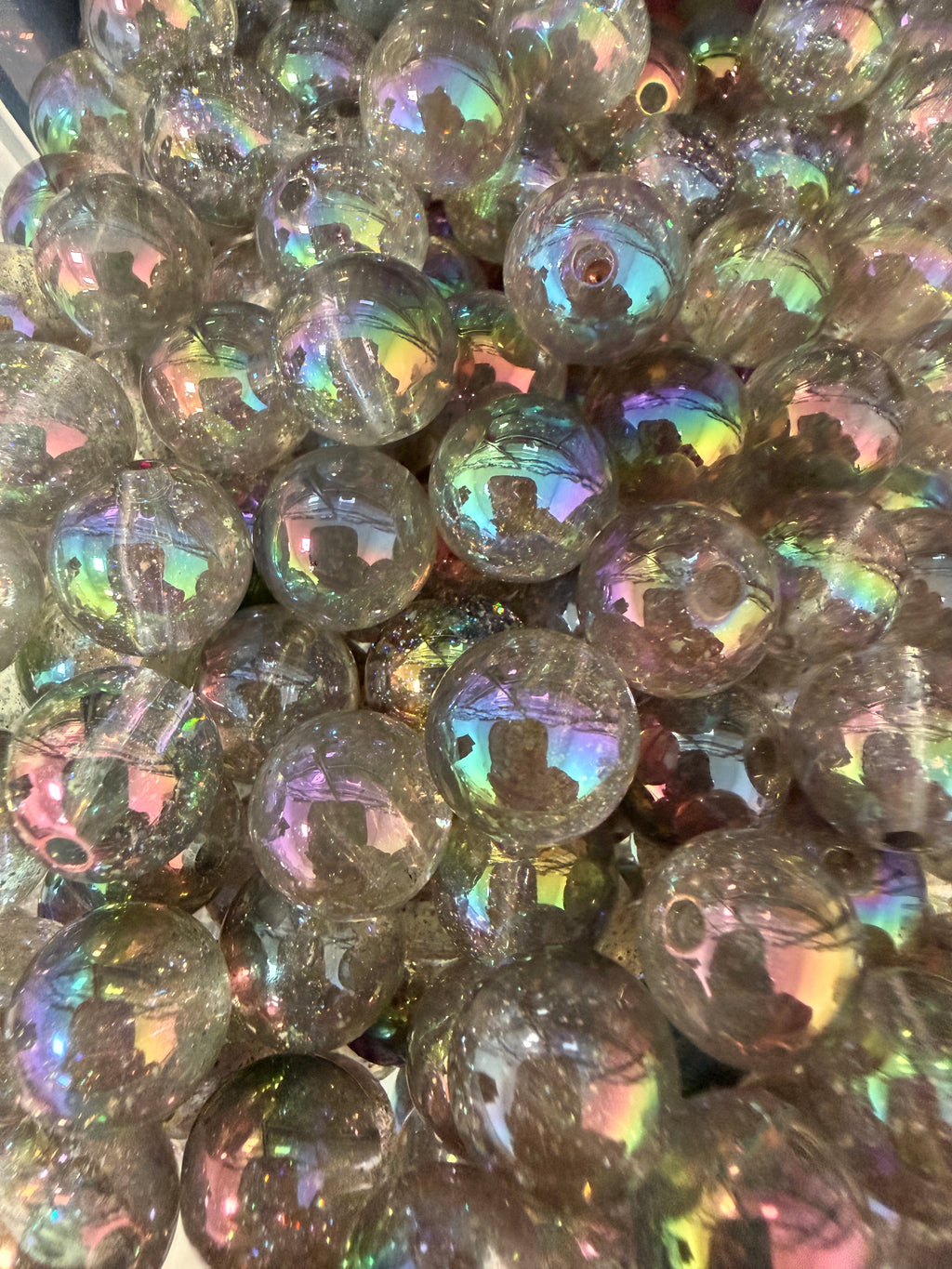 16mm Luxury AB Shimmer and Glitter Beads (Mix and Single colors)