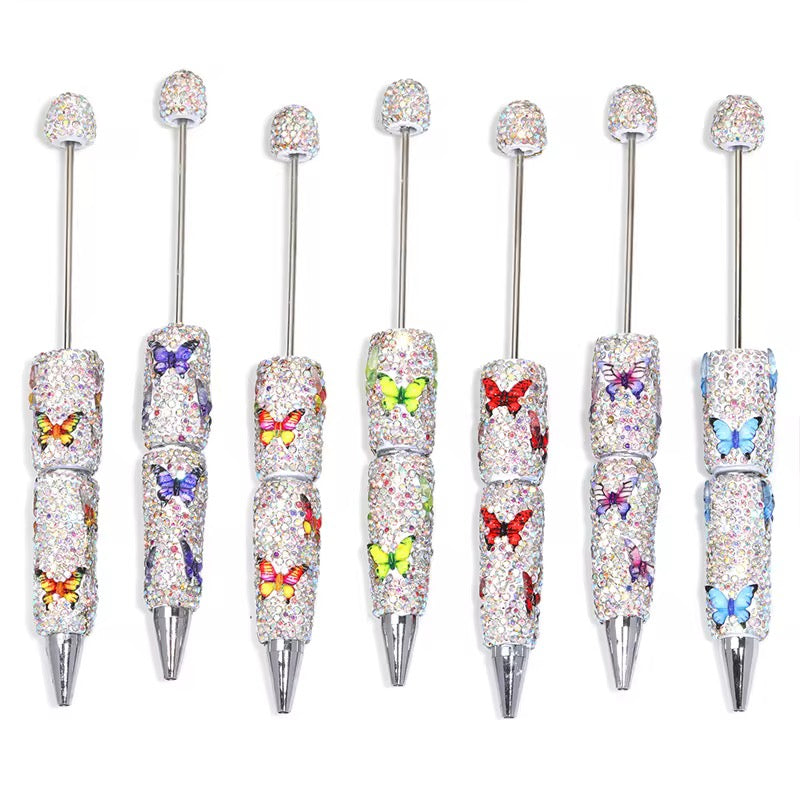 Butterfly silver AB Rhinestone Clay Pen Bundle